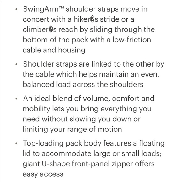 Black Diamond Onyx 55L Backpack Size SM/M. - Picture 9 of 9